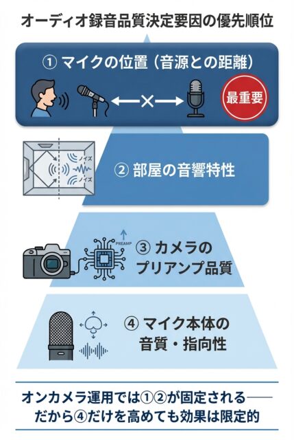 音声収録品質決定要因の優先順位