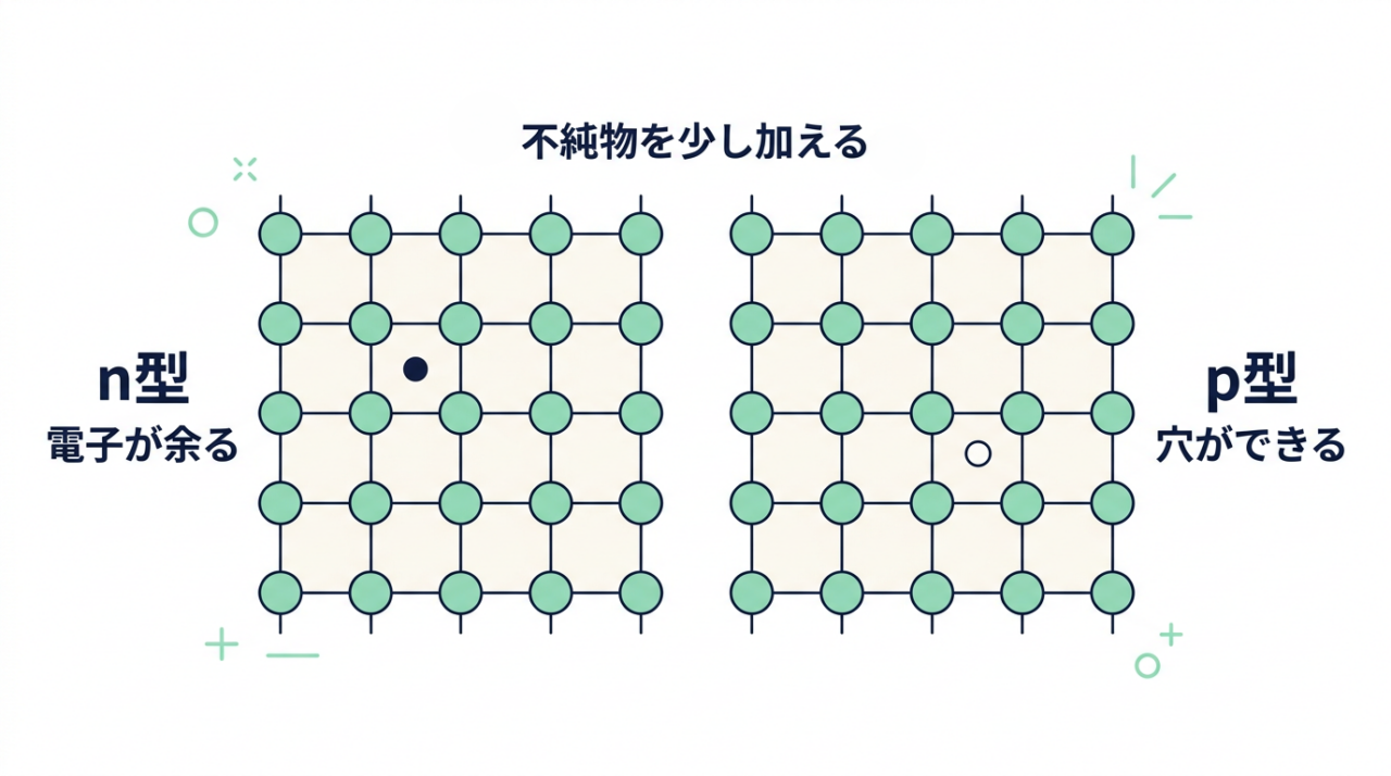 図2 n型とp型